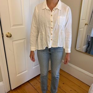 White Linen Anthropologie Buttondown